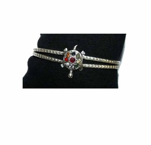 Pendentif en pierre précieuse Navratna naturelle en argent sterling massif 925 avec perle pour les fiançailles de mariage ou l'idée de cadeau d'anniversaire - Product Image 1