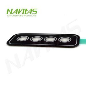 Clavier à membrane Navitas personnalisé 1x4 avec connecteur de queue modèle 2019-226-2 pour usage industriel - Product Image 5