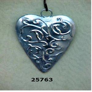 Adorno colgante en forma de corazón de Navidad Artículo decorativo de metal duradero - Product Image 2