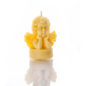 <b>Angel</b> Shape Eco Non-Scented Latvian Beeswax Handmade Holiday <b>Candle</b> - Product Image 1