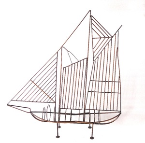 Alambre de Metal decorativo, forma de barco para decoración del hogar - Product Image 1