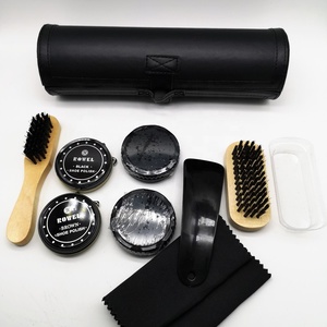 High Quality Custom Made PU Leather Case Waterproof <b>Shoe</b> Shine <b>Kit</b> with Leather Conditioner for Hotel Outdoor Use - Product Image 6
