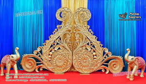 Superbe décoration de scène de mariage asiatique décoration de scène de mariage toile de fond ensembles de décorations de scène de mariage meilleur prix configuration de scène - Product Image 2