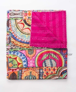 ผ้าควิลท์คอตตอนพิมพ์ลายเย็บด้วยมือผ้าควิลท์ทำมือจากอินเดียปรับแต่งบริการได้ - Product Image 5