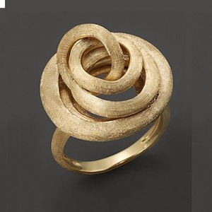 Anillo Hecho a Mano con Diseño de Alambre, Estilo Americano, para Mujer, Joyería de Latón, Joyería Dorada - Product Image 2