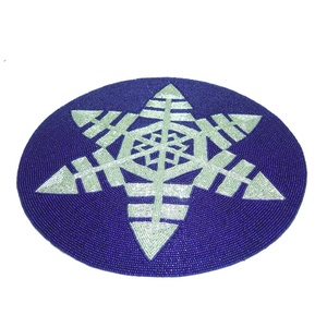 <b>Christmas</b> Star Design Beaded <b>Placemats</b> Glass Beaded <b>Placemats</b> <b>Coasters</b> Runner Customized <b>Placemats</b> for <b>Christmas</b> - Product Image 1