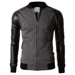 Los hombres de béisbol chaqueta Letterman La Universidad Botón de capa Regular manga de cuero/de lana interior hecho chaquetas - Product Image 2