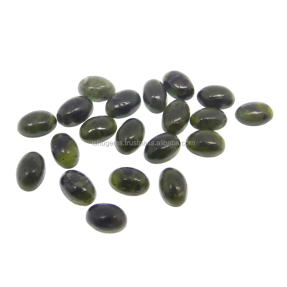 Nephrite jade gemstone 6x4mm oval cabochon 0.60 cts loose gemstone for jewelry