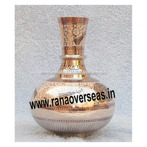 Venta al por mayor Nakkashi trabajo latón florero decorativo para el hogar restaurante Oficina Hotel Mesa - Product Image 2