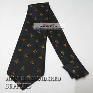 Insigne Maçonnique Carré et boussole Cravates EN SOIE - Product Image 1