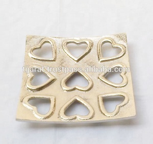 Designer de vente chaude nouveau plateau d'affichage de nourriture d'hôtel en aluminium en métal élégant forme rectangulaire Fruits plateaux de service de café - Product Image 2