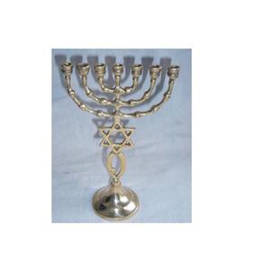 Wholesale Small Taper Candle Holder High Quality Brass Menorah with Mirror Polished Metal Other Candle Holders Lanterns & Jars - Product Image 5