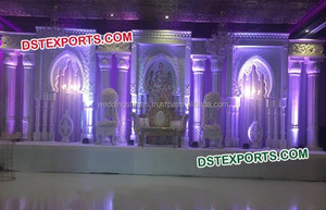 Conjunto de escenario de boda Mughal tradicional, conjunto de escenario de boda indio, fabricante de tendencia asiática, decoración de escenario de boda Australia - Product Image 4