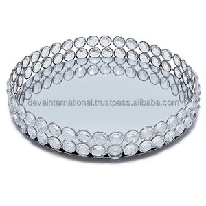 ถาดคริสตัลแฟนซีทรงสี่เหลี่ยม,ถาดคริสตัลกระจกสีเงินผลไม้แห้ง - Product Image 3