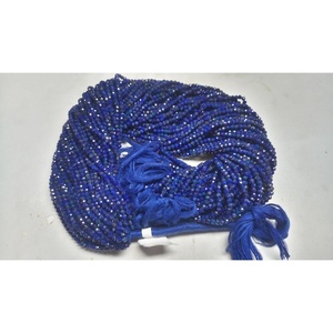 Brins de perles rondes en Lapis Lazuli naturel de 12.50 pouces de longueur pour la fabrication d'accessoires de bijoux à bricoler soi-même de taille 3mm - Product Image 2