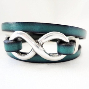 Infinity <b>Leather</b> <b>Bracelet</b> for men, Triple Wrap, Womens <b>Bracelet</b> - Product Image 1