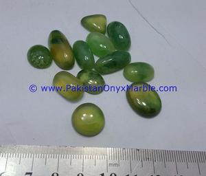 Hydrogrossular โกเมน Idocrase ขัดสีเขียว Cabochons ของแท้ - Product Image 3