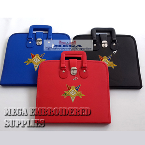 Delantal bordado de masón Premium, tela duradera, cinta de cuero, materiales para punto de cruz y costura, manualidades masónicas - Product Image 1