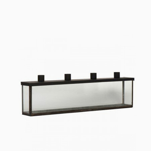 Bougeoir fait main décoratif de Noël en fer dépoli - Product Image 1