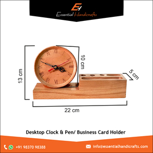 Porte-cartes en bois de haute qualité, 1 pièce, support de stylo pour bureau à domicile, organisateur de bureau, en bois classique, Design Unique et naturel - Product Image 4