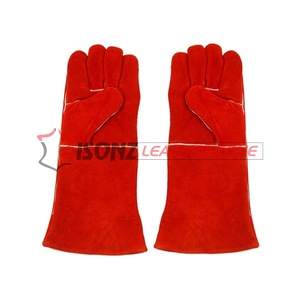 Gants de soudage TIG en cuir véritable résistants à la chaleur et anti-chocs/anti-dérapants - Product Image 2