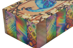 METIER meilleure vente moderne personnalisé en bois époxy bijoux boîte-cadeau emballage cadeaux bijoux vêtements maison-thème carte de décoration - Product Image 5