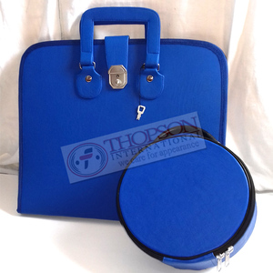 Masonic regalia เคสผ้ากันเปื้อนหนังทนทานงานปักงานฝีมือเย็บปักถักร้อย - Product Image 1