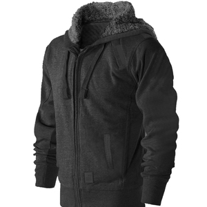 Sudadera con capucha para hombre y mujer, de algodón, personalizada, top corto de gran tamaño con cremallera completa, ropa de calle para niños, Sudadera con capucha heavy azul en blanco - Product Image 2