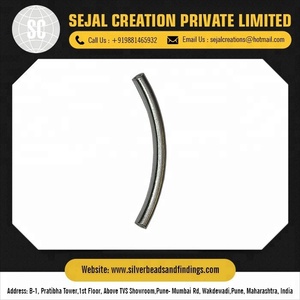 925 Tubes d'extrémité en argent prêts à l'emploi Résultats de bijoux en gros Tubes d'extrémité en argent sterling pour cordons - Product Image 5