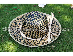 Wholesale Natural Palm Leaf and Seagrass <b>Straw</b> Floppy <b>Hats</b> with Plain Pattern Customized Accessories and <b>Summer</b> Use - Product Image 3