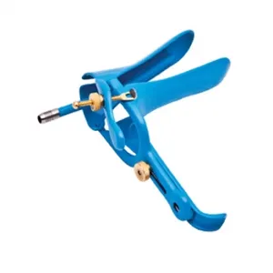 Spéculum gynécologique Cusco en acier inoxydable, grande taille, revêtement bleu isolant, certifié ISO 13485 CE, instruments chirurgicaux de base - Product Image 1