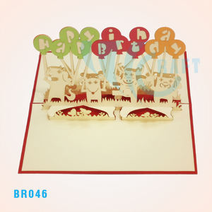 Tarjeta Pop 3D B'DAY HAPPY PETS, Artesanía Hecha a Mano en Vietnam, Tarjeta de Felicitación con Recorte de Papel, Mejor Opción, Modelo BR, Marca Viet-craft - Product Image 4