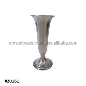 Jarrones decorativos de mesa para hoteles, florero de suelo alto pulido de aluminio, florero de Metal para centros de mesa de decoración del hogar - Product Image 5