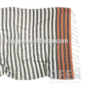 Ayder Peshtemal <b>Turkish</b> Fouta <b>Towels</b> Pestemal Hamam <b>Towels</b> Wholesale Bamboo Cotton Blanket - Orange and Green Rainbow Collection - Product Image 1