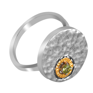 Créateur de mode péridot pierre précieuse 925 bague en argent Sterling classique plaqué argent bague à la mode pour mariage, cadeau, anniversaire - Product Image 3