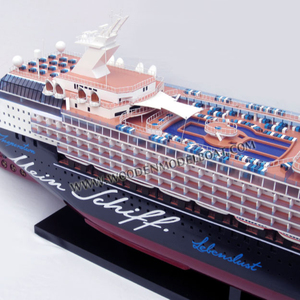 Maquette de bateau en bois fabriquée à la main MEIN SCHIFF 2 pour cadeaux fantaisie - Product Image 1