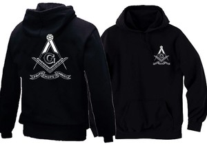 Freemason Square Compass Masonic Last Minute Christmas Zip Hoodie bordado logo HOODIE Sudadera de cuello redondo para mujer Freemason - Product Image 6