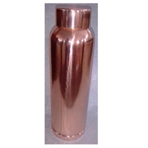 Botellas de agua suaves y brillantes Premium Pure Copper-ware a prueba de fugas Top Trending Designed Drink-ware Botella de Agua Saludable - Product Image 5