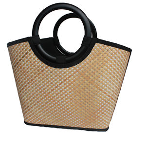 New Model Bamboo Handle <b>Bag</b> with Plastic Handle From Vietnam - Product Image 1