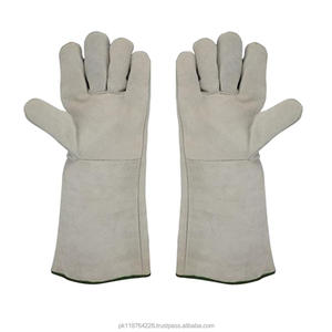 Guantes de Soldadura de Piel de Vacuno de 16 Pulgadas (35 cm) con Forro de Algodón - Product Image 1
