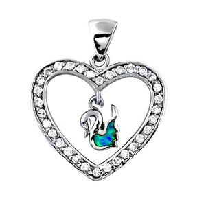 Top vente 925 argent Sterling coeur breloque cubique zircone pendentif collier bijoux fins pour les occasions de fête meilleur grossiste - Product Image 2