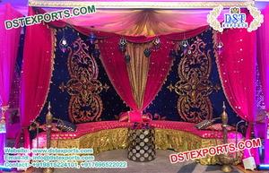 Muslim Wedding <b>Heavy</b> Colorful Backdrops Shiny Backstage Colorful Backdrops Muslim Wedding Stage <b>Curtains</b> - Product Image 4