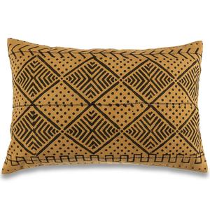 African Inspired Printed Mudcloth Throw Pillow <b>Cover</b> Back Support Brown <b>Cushion</b> Wholesale Decorative 16X24 mud-cloth pillow - Product Image 4
