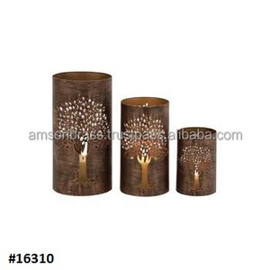 เชิงเทียนโลหะอลูมิเนียมแบบเจาะรูแฮนด์เมด - Product Image 2