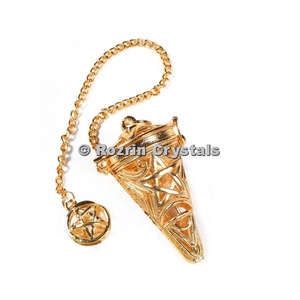 Pendule à cage en laiton pentagramme - Product Image 1