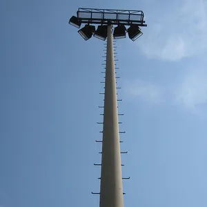 20m to 50m octagonal price high mast for seaport, for football field, for airport lighting
