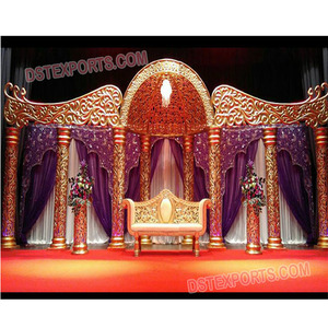 Magnífico Mandap Dorado para Bodas, Mandap Dorado para Ceremonias de Boda, Mandap para Ceremonias de Matrimonio Hindú, Deliciosos Mandaps en California - Product Image 1