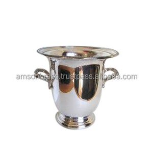 Seau à glace de luxe maison hôtel décoration simple bouteille refroidisseur face anneau poignée métal aluminium refroidisseur à vin - Product Image 6