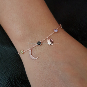 925พันเงินสเตอร์ลิงออกแบบสร้อยข้อมือเสี้ยว BSUMTB088 - Product Image 1