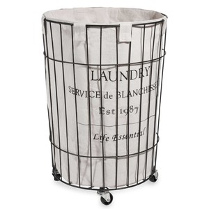 Cesta de alambre de hierro súper belleza con asa Bolsas y cestas de lavandería súper elegantes - Product Image 1